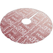 紅白の愛の平和 ブラッシュドポリエステルツリースカート (アングル)