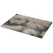 紅白の秋の瓜 カッティングボード (角)