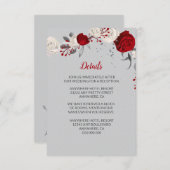 紅白の花シルバーの離れ詳細 エンクロージャーカード (正面/裏面)