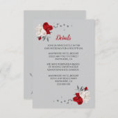 紅白の花シルバーの離れ詳細 エンクロージャーカード (正面/裏面)