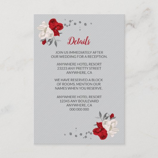 紅白の花シルバーの離れ詳細 エンクロージャーカード (正面)