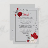 紅白の花シルバーの離れ詳細 エンクロージャーカード (正面/裏面)