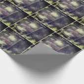 紅白の花園パーソナライズされた ラッピングペーパー (角)