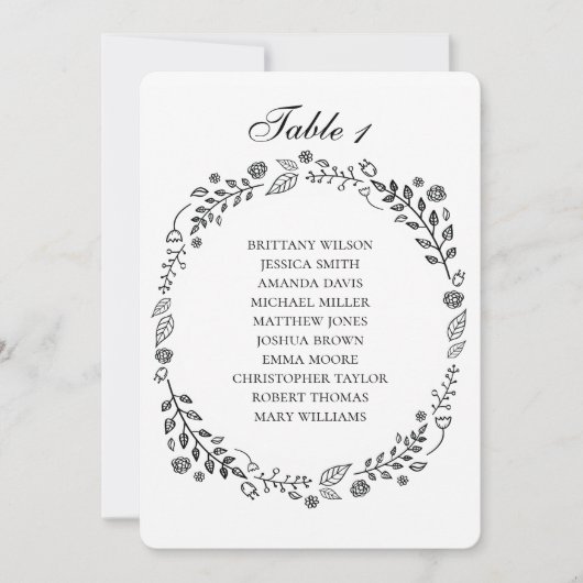 紅白の花結婚座図 招待状 (正面)