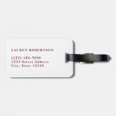 紅白の花 |エレガントフローラ ラゲッジタグ (裏面横)