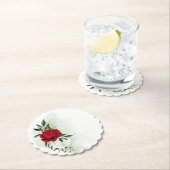 紅白の花 ペーパーコースター (インサイチュ)