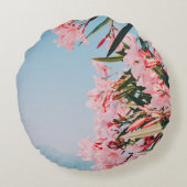 紅白の花 ラウンドクッション (裏面)