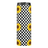 紅白ひまわり市松模様にの花柄 タンブラー (裏面)