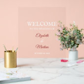 紅白アクリル結婚印 アクリルサイン (ウェディング)