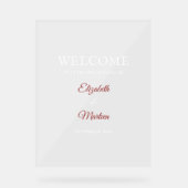 紅白アクリル結婚印 アクリルサイン (正面)