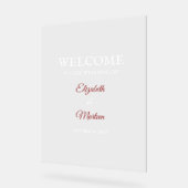 紅白アクリル結婚印 アクリルサイン (傾斜)