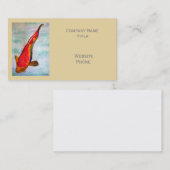 紅白コイ日本のフィッシュスタイリッシュオリエンタル 名刺 (正面/裏面)