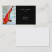 紅白コイ日本のフィッシュスタイリッシュオリエンタル 名刺 (正面/裏面)
