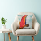 紅白コイ日本の魚の青い水彩画 クッション (椅子)