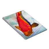 紅白コイ日本の魚水彩画 ノートブック (右側)