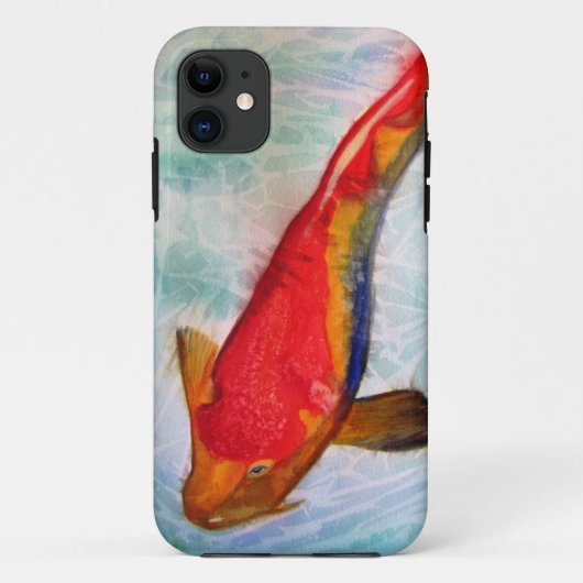 紅白コイ日本の魚水彩画 Case-Mate iPhoneケース (裏面)