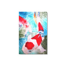 紅白コイ日本のII魚オリジナル美術