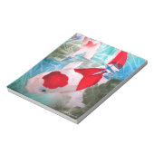 紅白コイ2日本の水彩魚アート ノートパッド (回転)