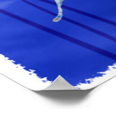 紅白デュオイン深いブルー池 ポスター (角)