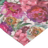 紅白ピンクの牡丹と紫陽花 ショートテーブルランナー (コーナー)