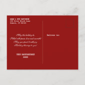 紅白メリークリスマスハッピーニューイヤー写真 インビテーションポストカード (裏面)