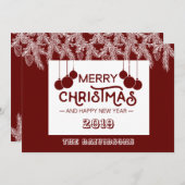 紅白メリークリスマス&ハッピーニューイヤーパイン シーズンカード (正面/裏面)