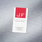 紅白モノグラム最小モダン主義 マグネット名刺 (インサイチュ)