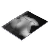 紅白ローズブド花手帳 ノートブック (左側)