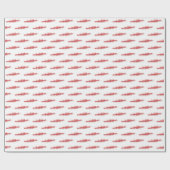 紅白女性漕ぎ漕ぎクルーズチームスポーツ ラッピングペーパー (フラット)