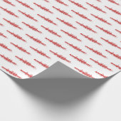 紅白女性漕ぎ漕ぎクルーズチームスポーツ ラッピングペーパー (角)