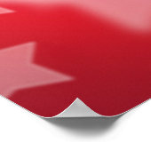 紅白星と青星のバナーのポスター ポスター (角)