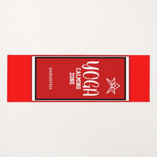 紅白星ヨガ落ち着きゾーン ヨガマット (正面(横))