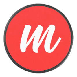 紅白書道モノグラムイニシャル文字 アイスホッケーパック