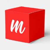 紅白書道モノグラムイニシャル文字 フェイバーボックス (裏面サイド)