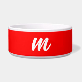 紅白書道モノグラムイニシャル文字 ボウル