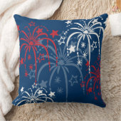 紅白花火・青花火7月枕4日 クッション (ブランケット)