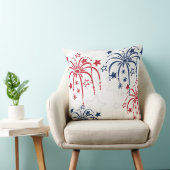 紅白花火・青花火7月枕4日 クッション (椅子)