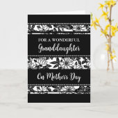 紅白花義理の孫娘 カード (黄色い花)