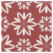 紅白花花花模様地 ファブリック (クローズアップ)