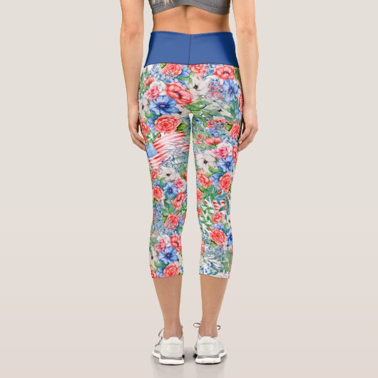 紅白青の花7月4日 カプリレギンス (裏面)