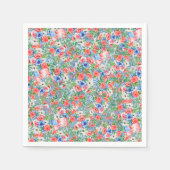 紅白青の花7月4日 スタンダードカクテルナプキン (正面)