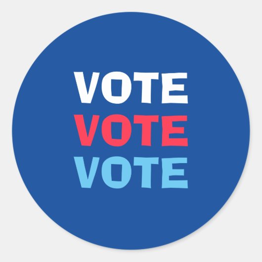 紅白青の選挙政治 ラウンドシール (正面)