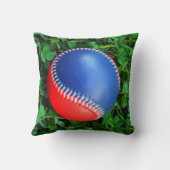 紅白青の野球 クッション (裏面)