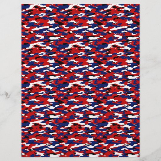 紅白青迷彩柄折り紙紙 (正面)