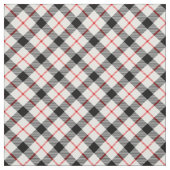 紅白黒の格子織物 ファブリック (見本)