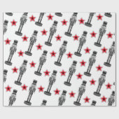 紅白黒星くるみ割り兵士 ラッピングペーパー (フラット)