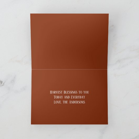 紅秋のカエデの葉の収穫エレガント素朴方法 シーズンカード (内部)