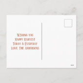 紅秋メープルリーフエレガント自然収穫 シーズンポストカード (裏面)