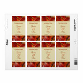 紅秋紅葉結婚ズワインラベル ラベル (フルシート)