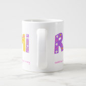 紅紫の花の星を指すレミの女の子の名前 ジャンボコーヒーマグカップ (裏面)